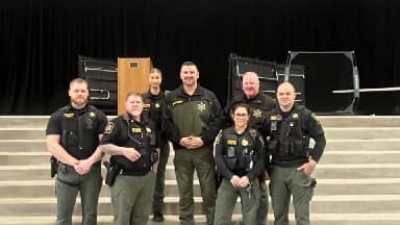 Sheriff Meyers along with Lt Duggan, Sgt Sanders, Cpl Lewis, Master Deputy Saturday, Senior Deputy Wilt
